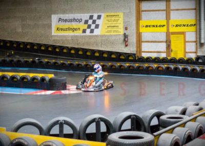 Dirk Müller fährt ein Paar Runden auf der Kartbahn Fimmelsberg